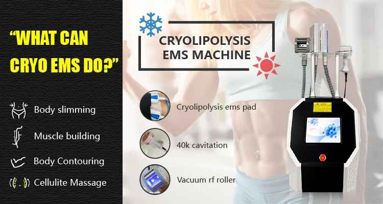 2 in 1 cryoskin revolution muscle stimulation ems cryo machine , loss weight body toning 360 cryolipolysis thermal machine