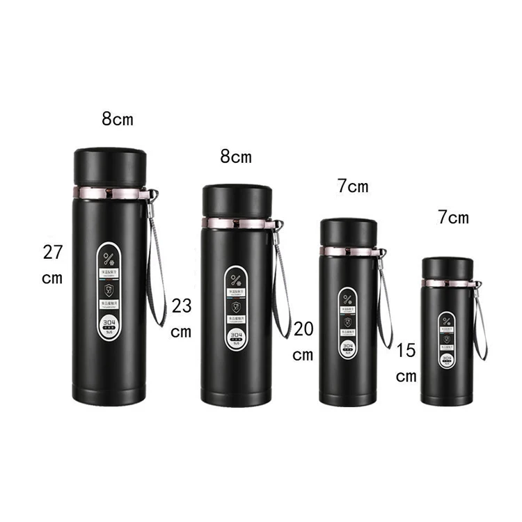 500/800/1000 ml Stainless Steel Smart Thermal LED Temperature Display Thermos Vacuum Flask Insulated Water Bottle with Filter