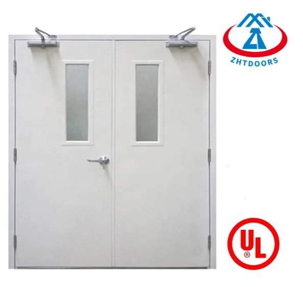 ZHTDOORS Rich industry experience 60 min ulul certified steel fire safe 2 rated double steel door price