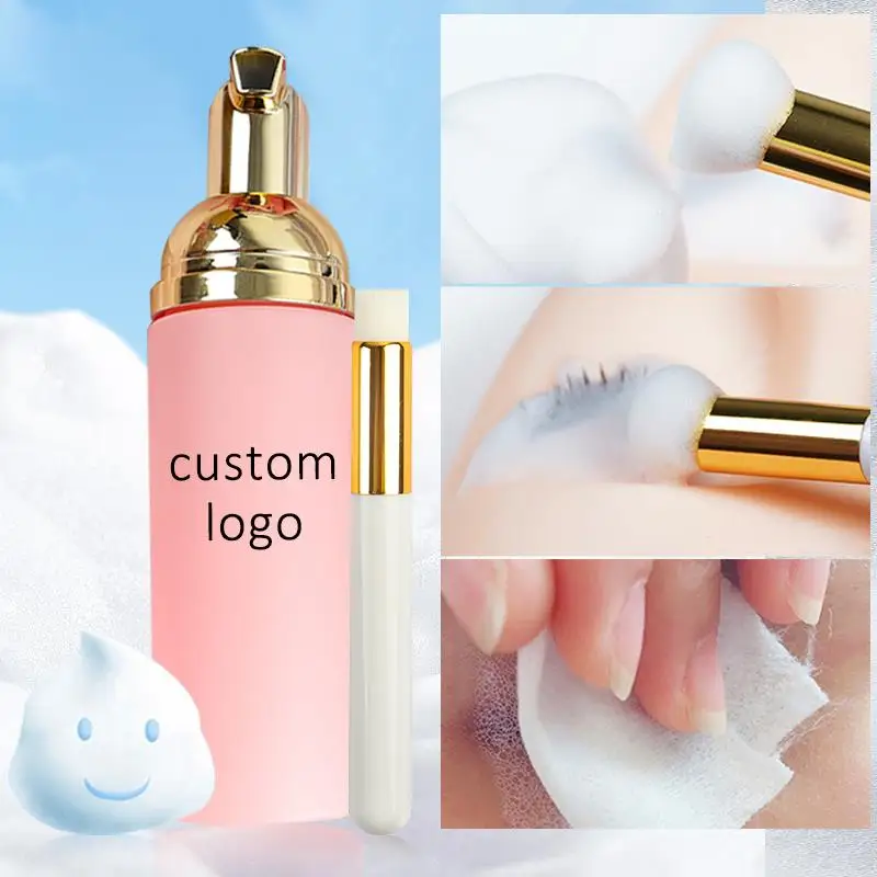 Custom Logo Quality Cleaning Lash Shampoo Kit Custom Wholesale Eyelash Shampoo Eyelash Cleaning Foam S