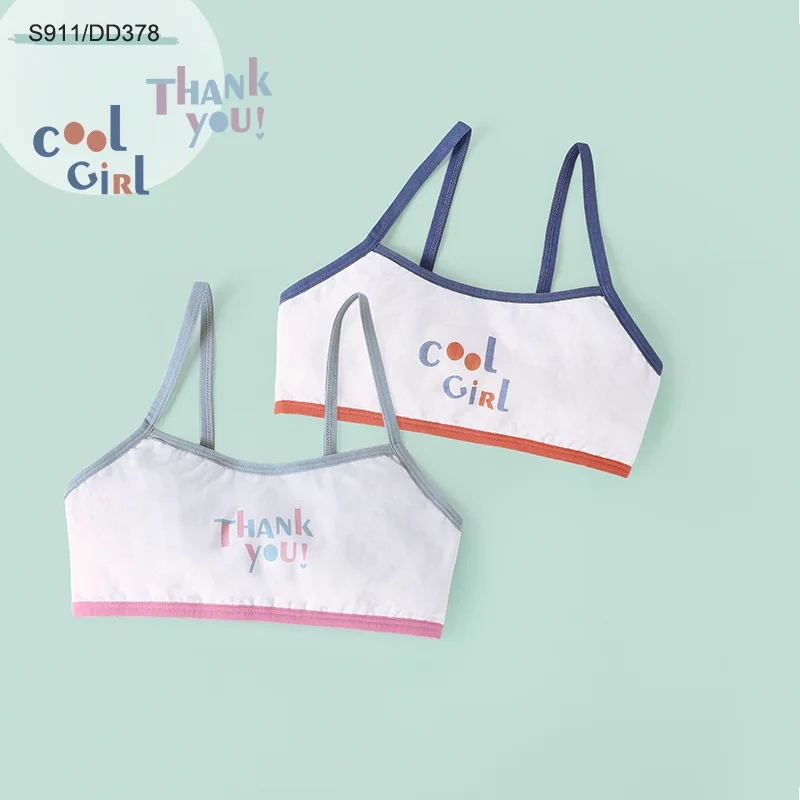 Wholesale High Quality big  Girl Vest Wear Cotton Underwear Children Girl Bra 100%cotton