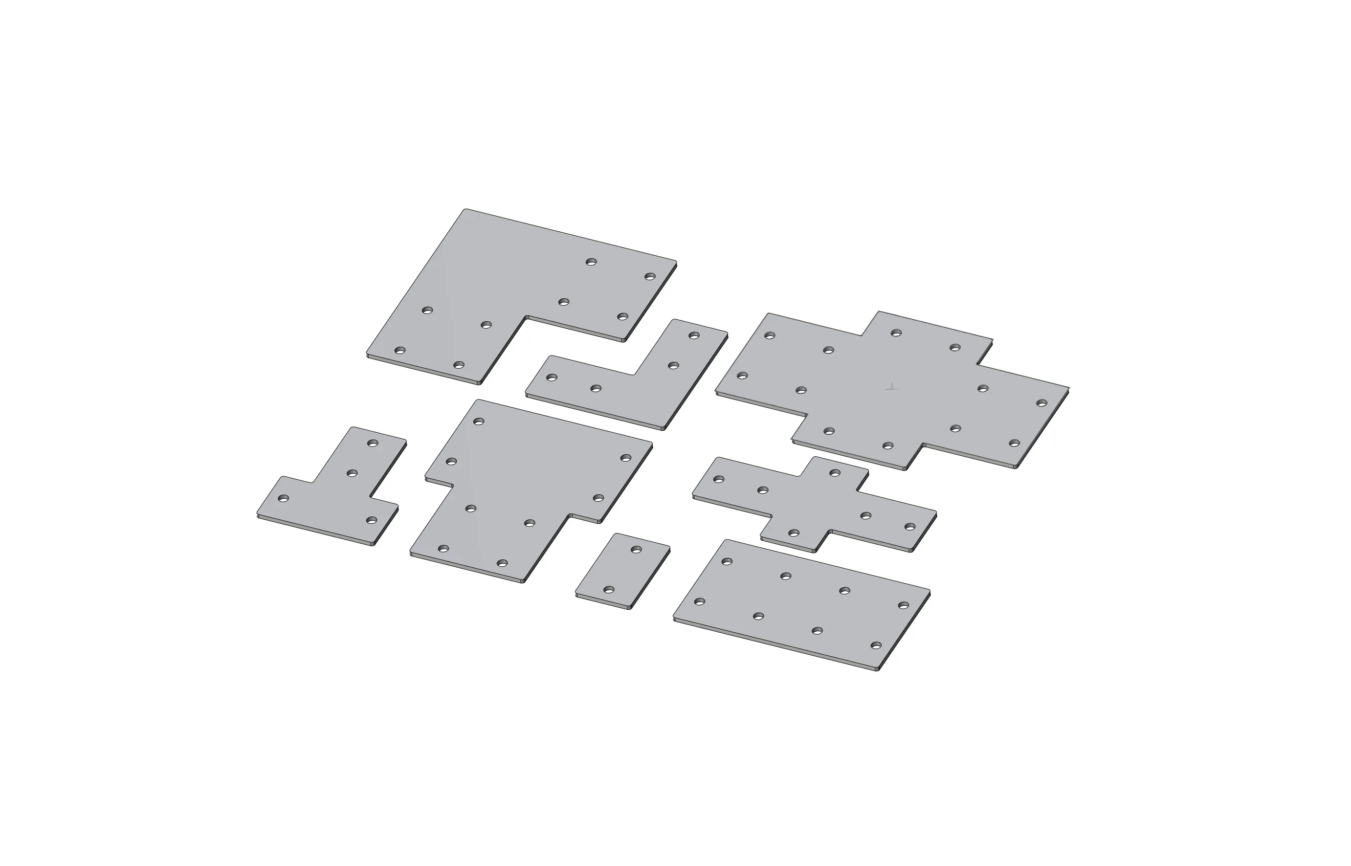 Aluminum L shape T shape cross shape plate bracket profile connector
