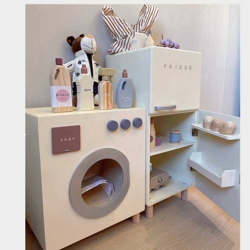 Factory supply eco-friendly wooden mini kitchen toys girl play house kitchen toys