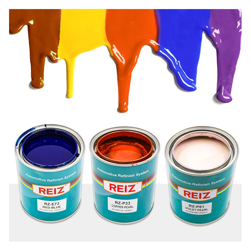 REIZ Car Lacquer Paint Factory Metallic Silver Auto Refinish Basecoat 1K 2K Car Paint Color Mixing System