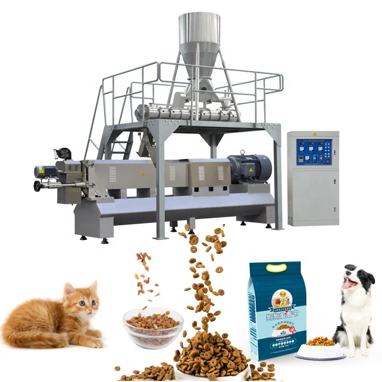 China Automatic Pet Dry Kibble Food Making Machine Production For Dogs