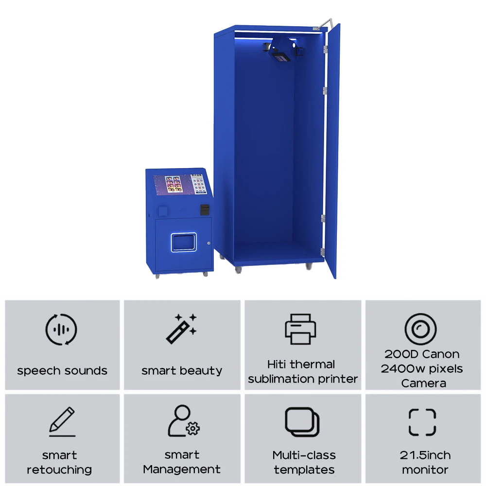 LED Light IPad Photo Booth Shell Stand Portable Photo Booth Kiosk Selfie Photo Booth 360 Degree Photobooth