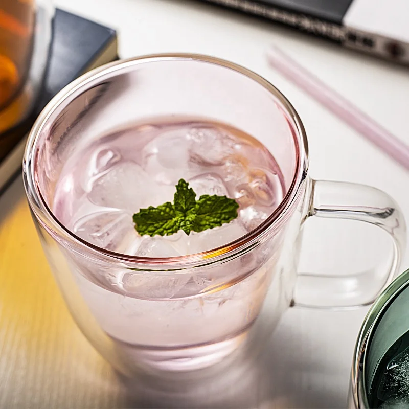 Индивидуальное обслуживание высокая боросиликатная 12 унций двойная стенка изолированные очки кофейная кружка с