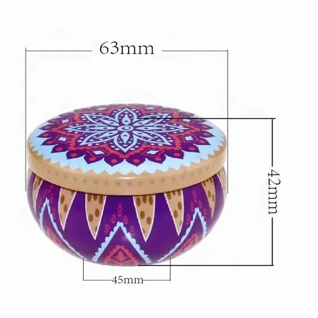 Private Label Exquisite Small Metal Candle Container Aluminum Candle Jars Tin