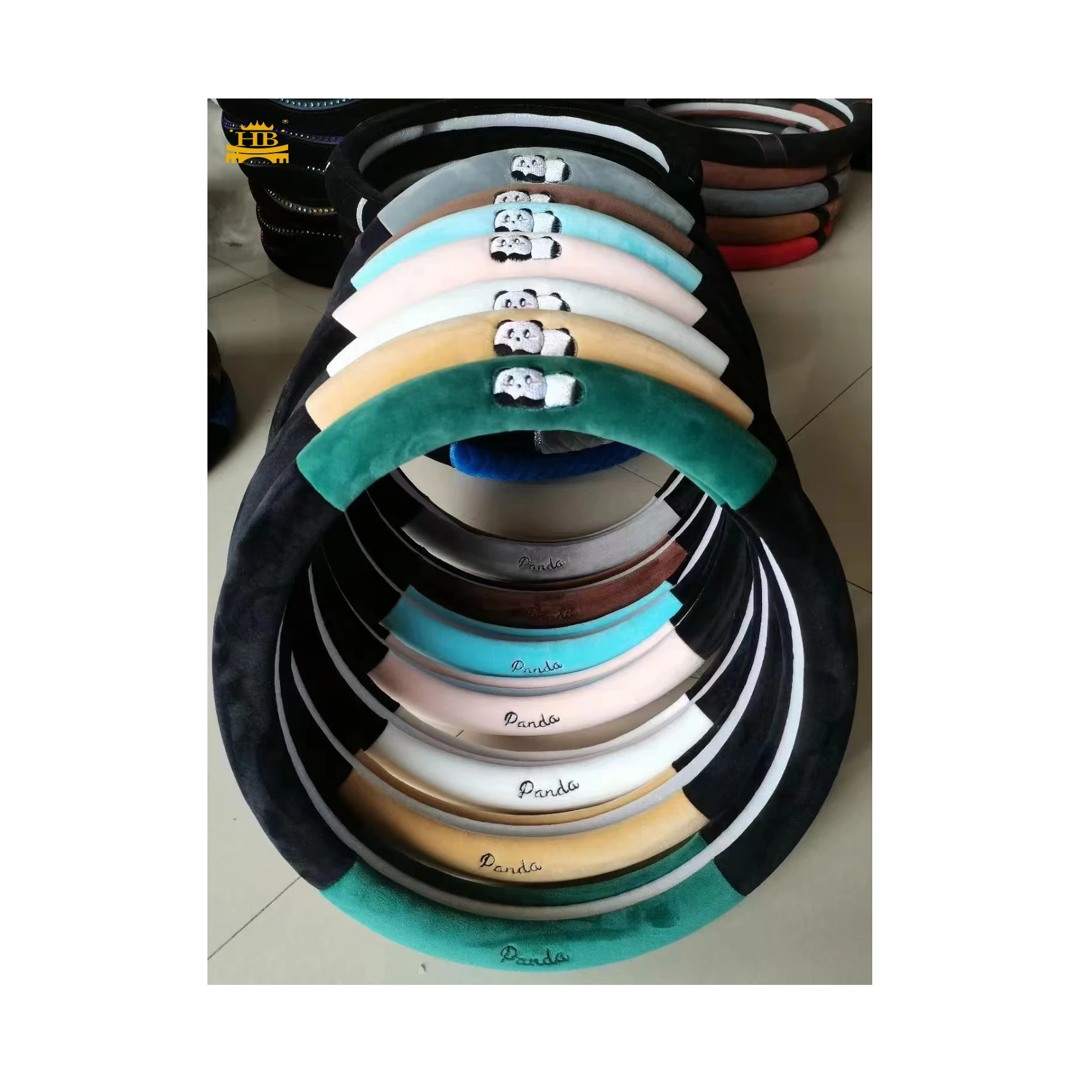 Lovely Cartoon Panda Steering Wheel Protector Car Steering Wheel Covers for Women