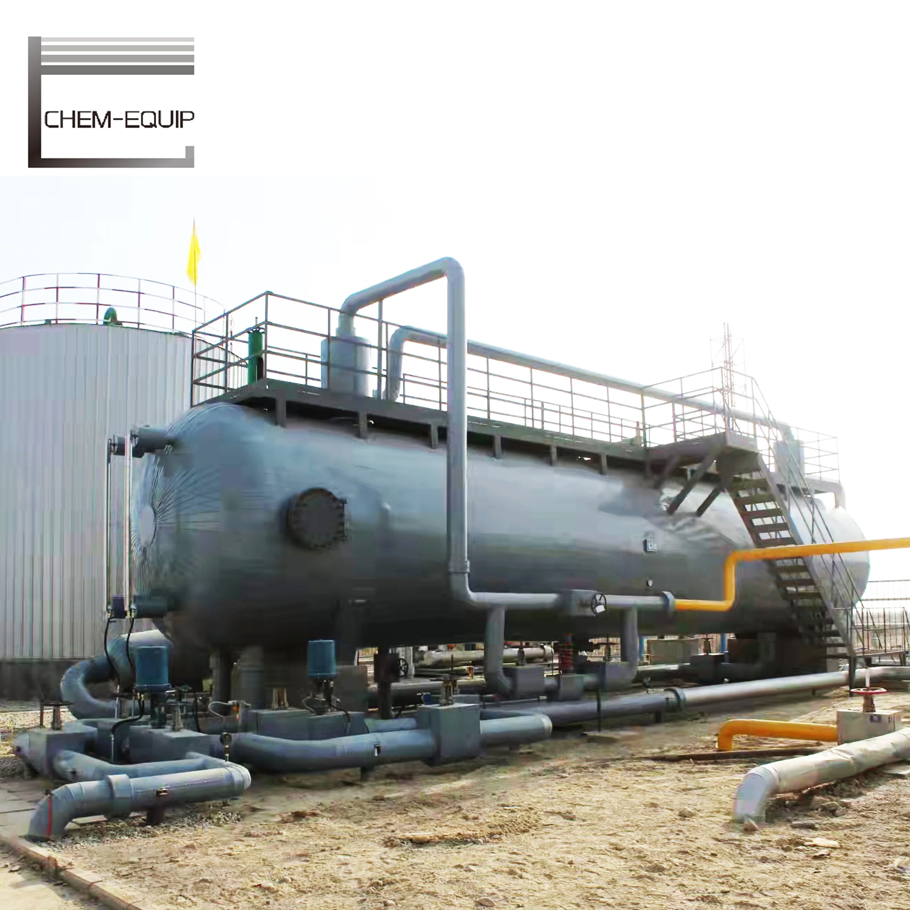 Oilfield gas processing plant well testing horizontal 3 phase separator for sale