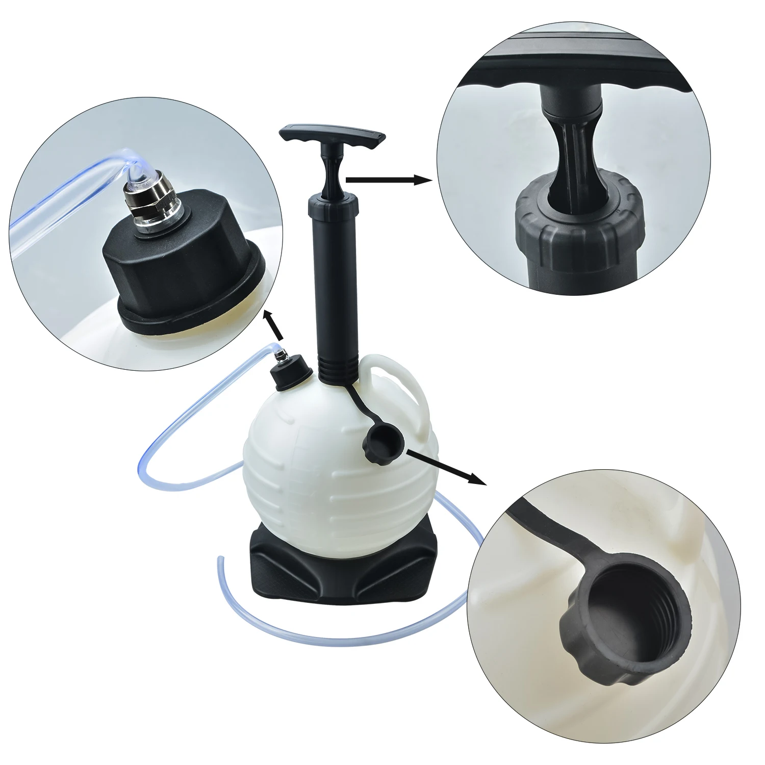 6L Vacuum Oil Extractor Machine Manual Plastic Fluid Pump For Automobile Watercraft and Powersports Vehicles