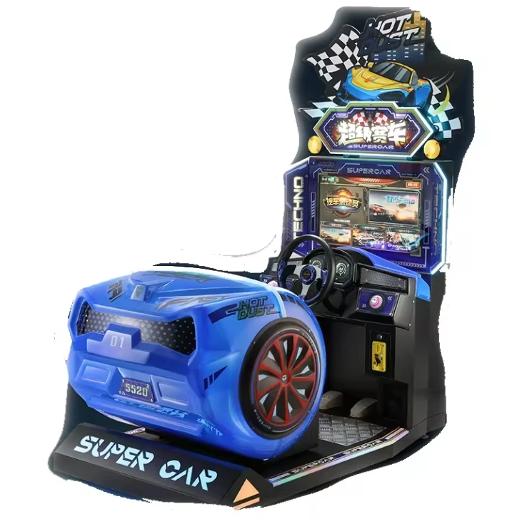 Cheap Wholesale game center coin pusher driving training simulator kids electric driving car New Car Games Racing machine