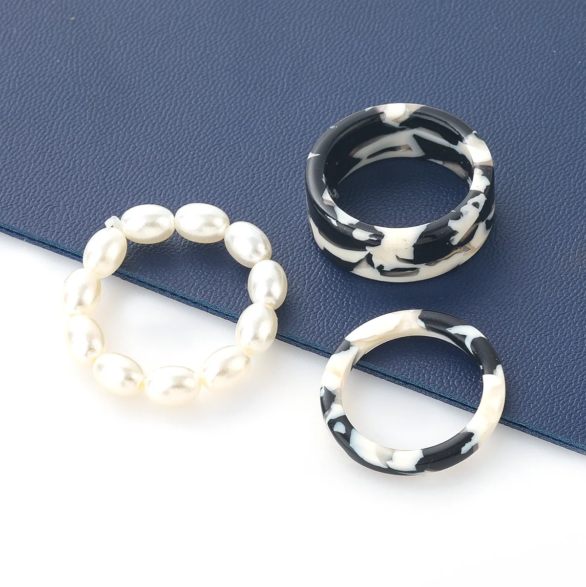  Big Square Geometric Aesthetic Women Jewelry Twisted Trendy Braided Leopard Chunky Korean Marble Resin