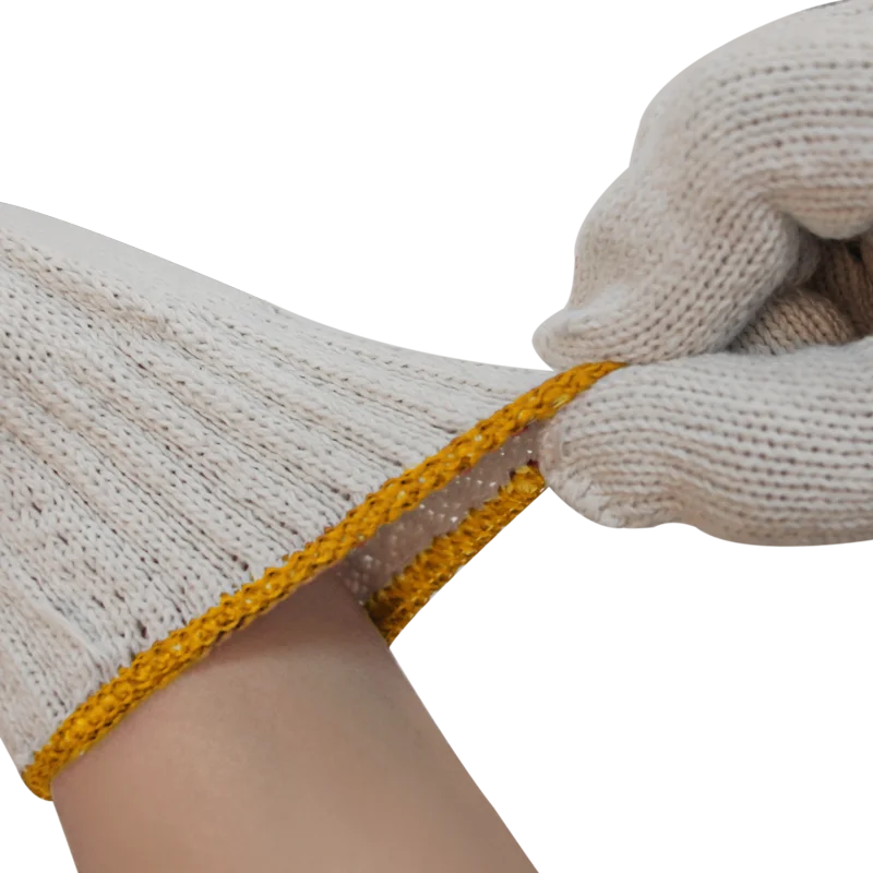 Good price with White cotton woven safty gloves commonly used in industrial work