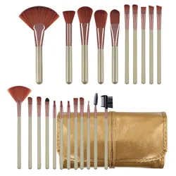Hot selling black silver professional makeup brushes set natural synthetic hair cylinder package stock low MOQ