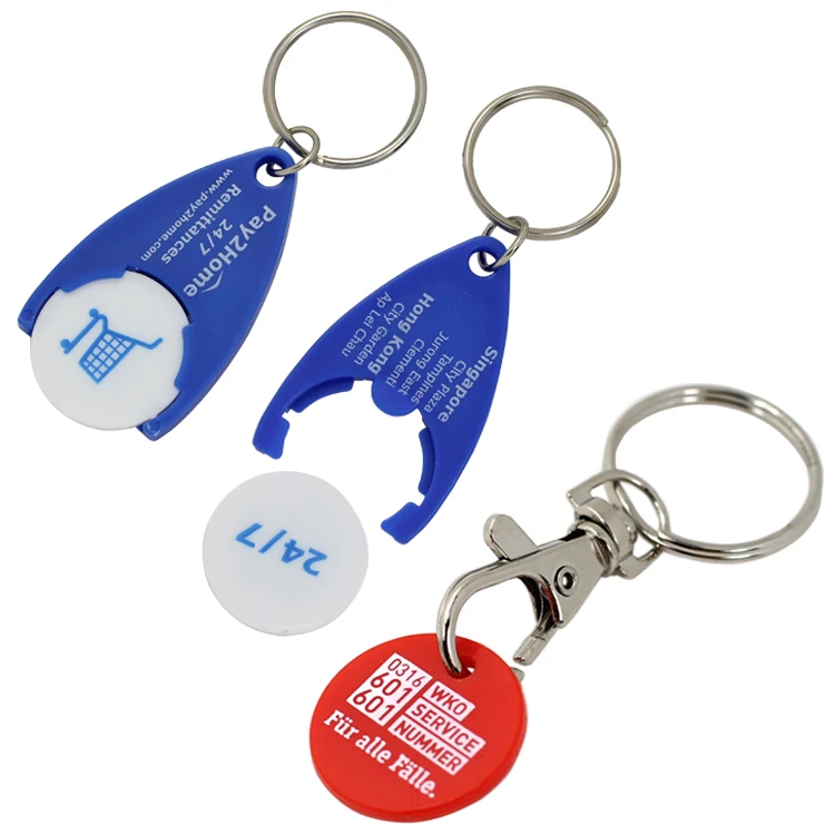 Trolley Plastic Coin UK Supermarket Shopping Acrylic Plastic Trolley Coin