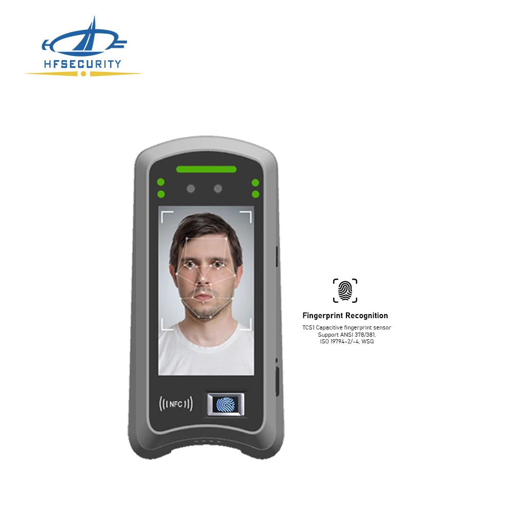 HFSecurity X05 POE 4G Battery Iris recognition fingerprint NFC time attendance machine with open API SDK
