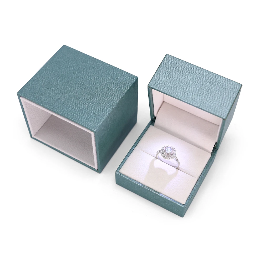FADELI Wholesale cheap  ring paper jewelry drawer box gift box led light ring box paper