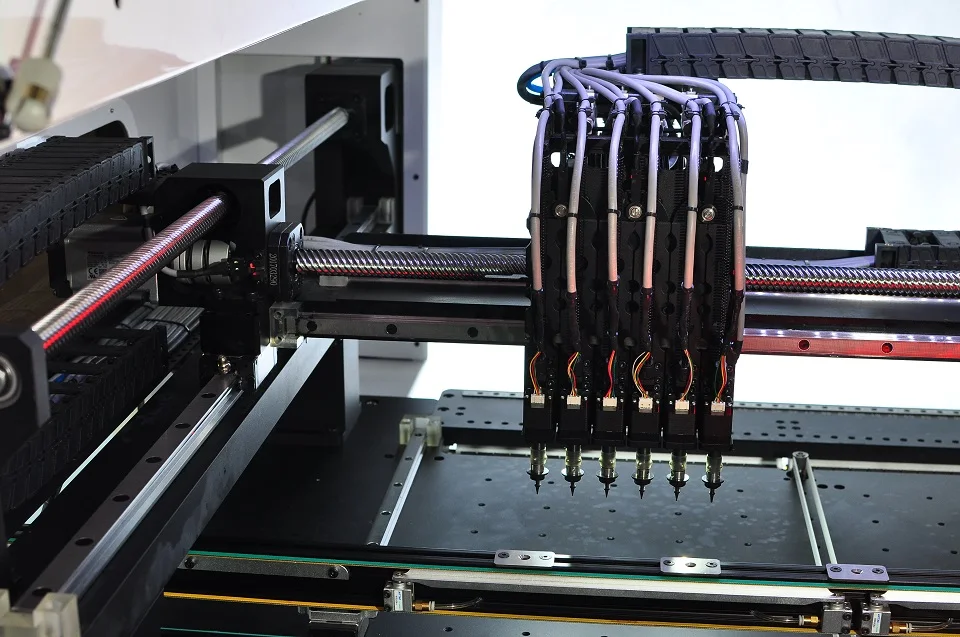 (Stock in EU) 6 Heads HC H6 Led SMT Pick and Place Machine screw guider 64 Feeders +Camera Supplier Manual Small PNP Machine