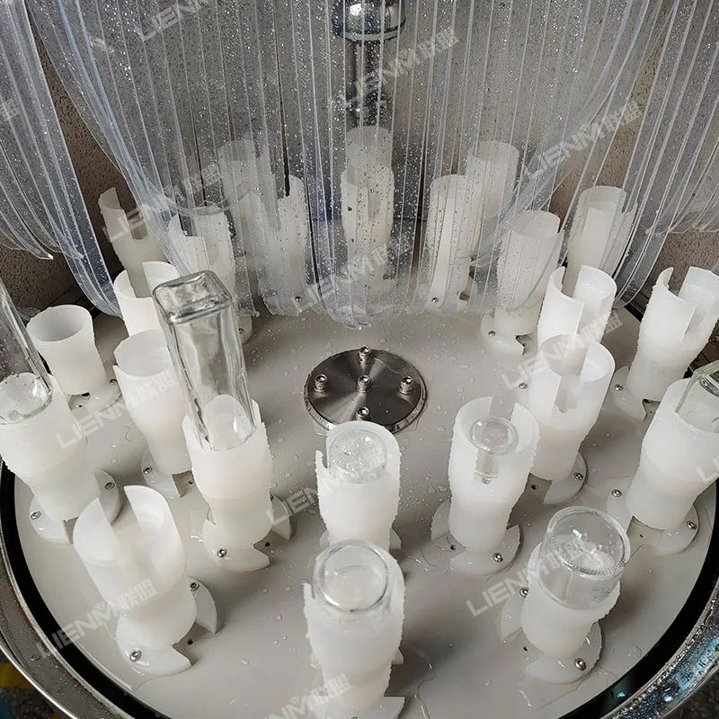 LIENM Bottle Washing Machine Semi Automatic Glass Pet Cosmetic Beverages Bottle Washing Machine
