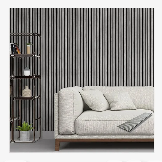 Vigor Pann el lo acust ico ecolgico in rovere bianco con pannelli in ardesia di legno da 21 mm