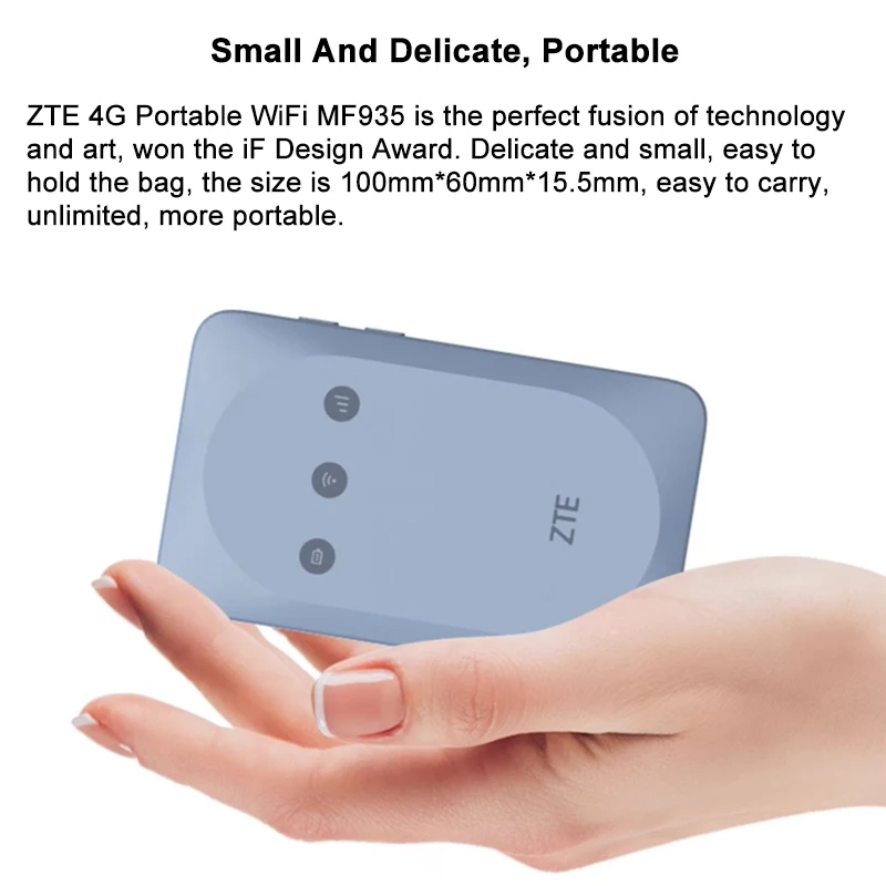 Разблокированный ZTE MF935 Карманный Wi-Fi маршрутизатор 150 Мбит/с 4G LTE портативный модем уличная точка доступа со слотом для Sim-карты 2000 мАч батарея