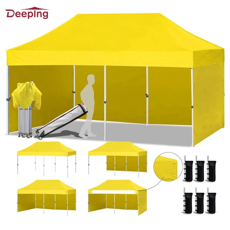 Glamping hex frame 50mm aluminum canopy tent rail bar 10x20  promotion banner canopy tent