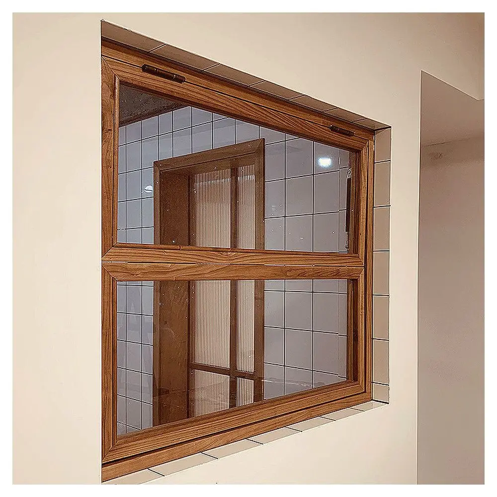 Prima High Quality Casement Window Wooden Color Windows Double Glazed Window
