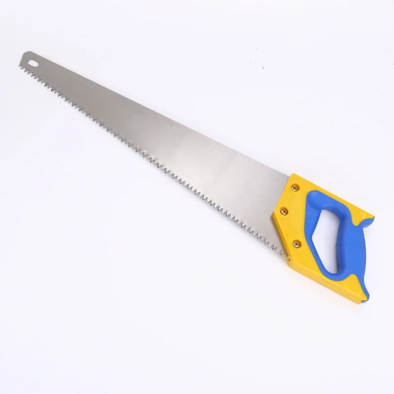 Zhixin 65Mn steel aggressive teeth hand saw with double color plastic TPR handle