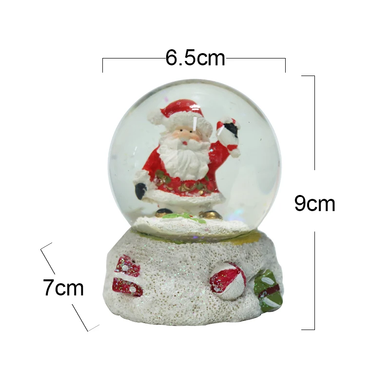 2024 Custom Christmas Gift Resin Crystal Crafts Christmas Decorations Snow Ball Music Snow Globes And Sonwball For Decor