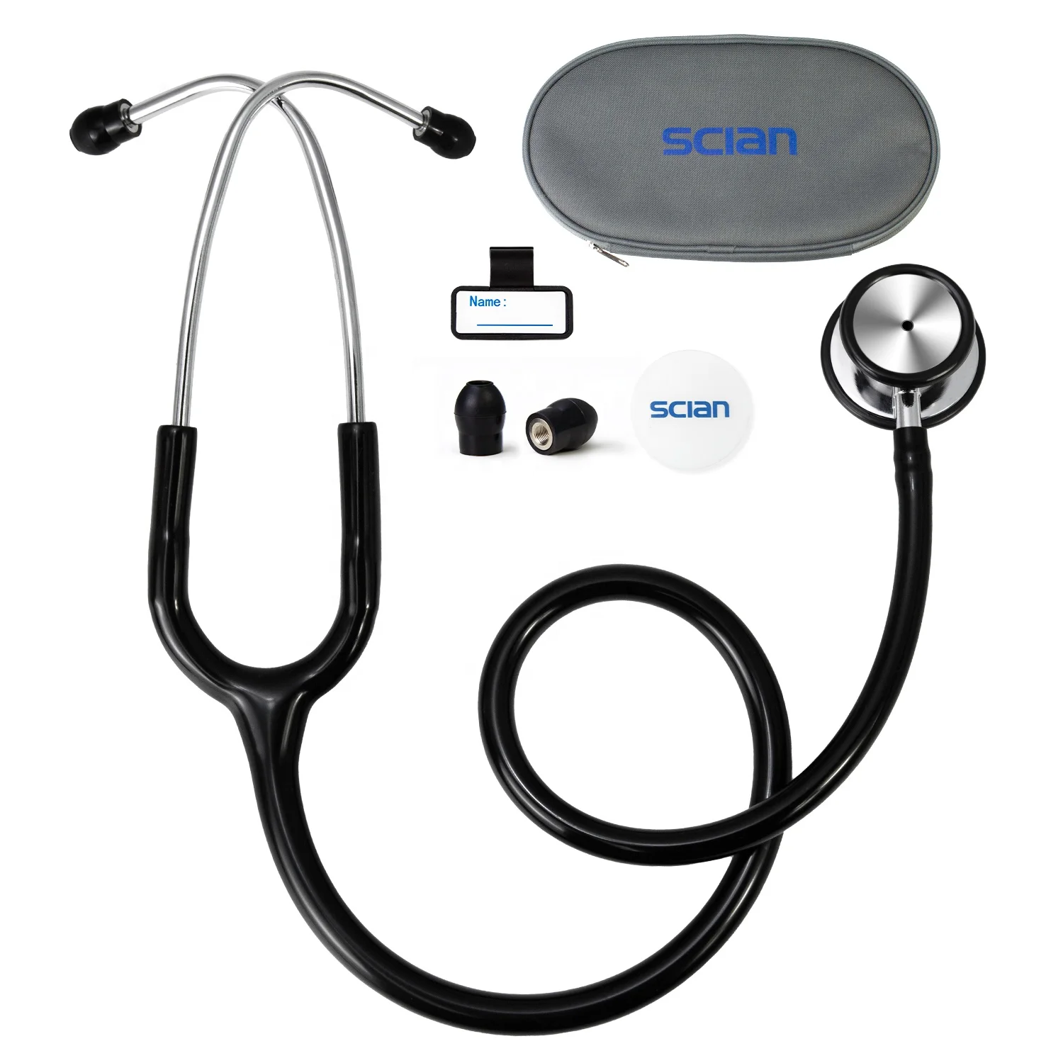 Manufacturers Wholesale OEM Scian Dual Head Stethoscope Premium Medical Cardiology Stethoscope With Accessories For Doctor Nurse
