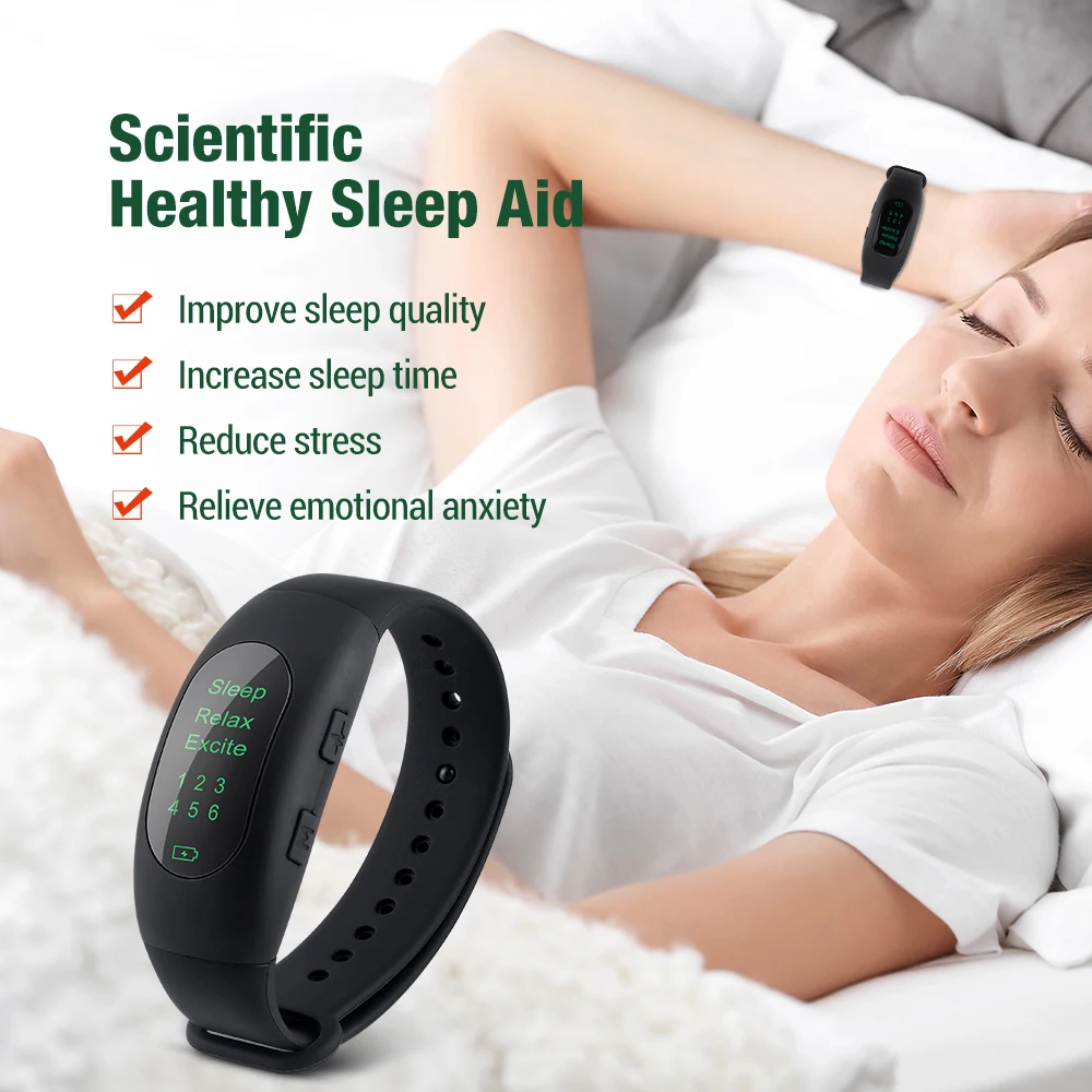 Portable Microcurrent Sleep Technology Aid Machine Wristband Watch Sleep Aid Anxiety Relief 3 Modes