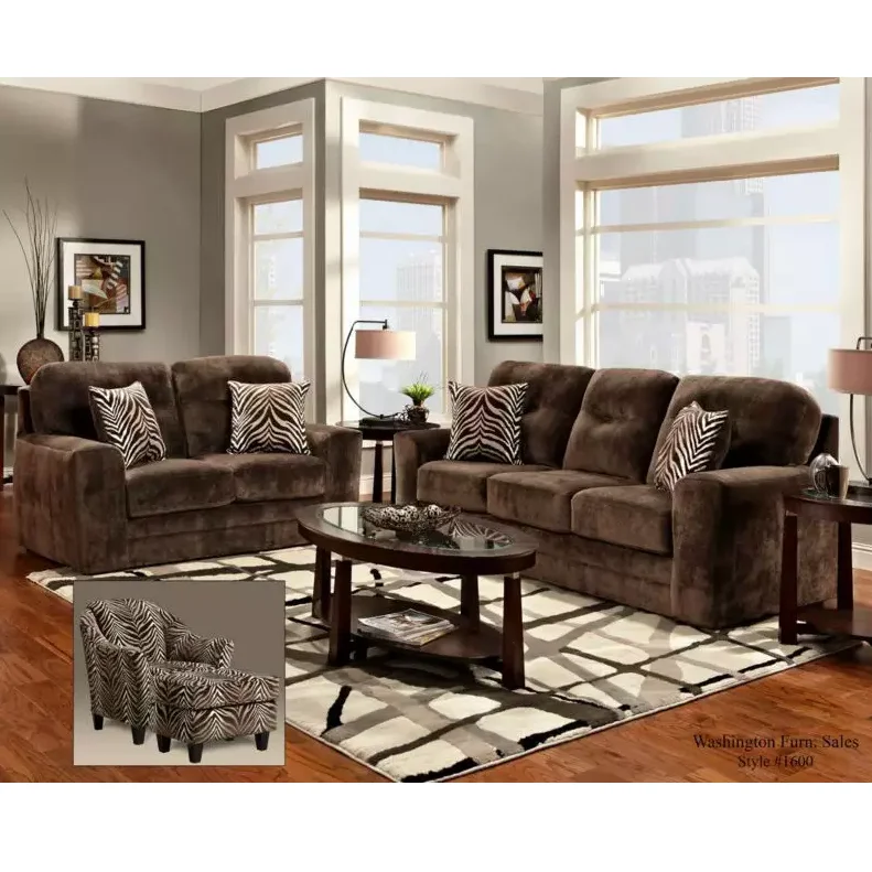 Modern style furniture normal sofa living room sofa set classic chocolate fabric sofa