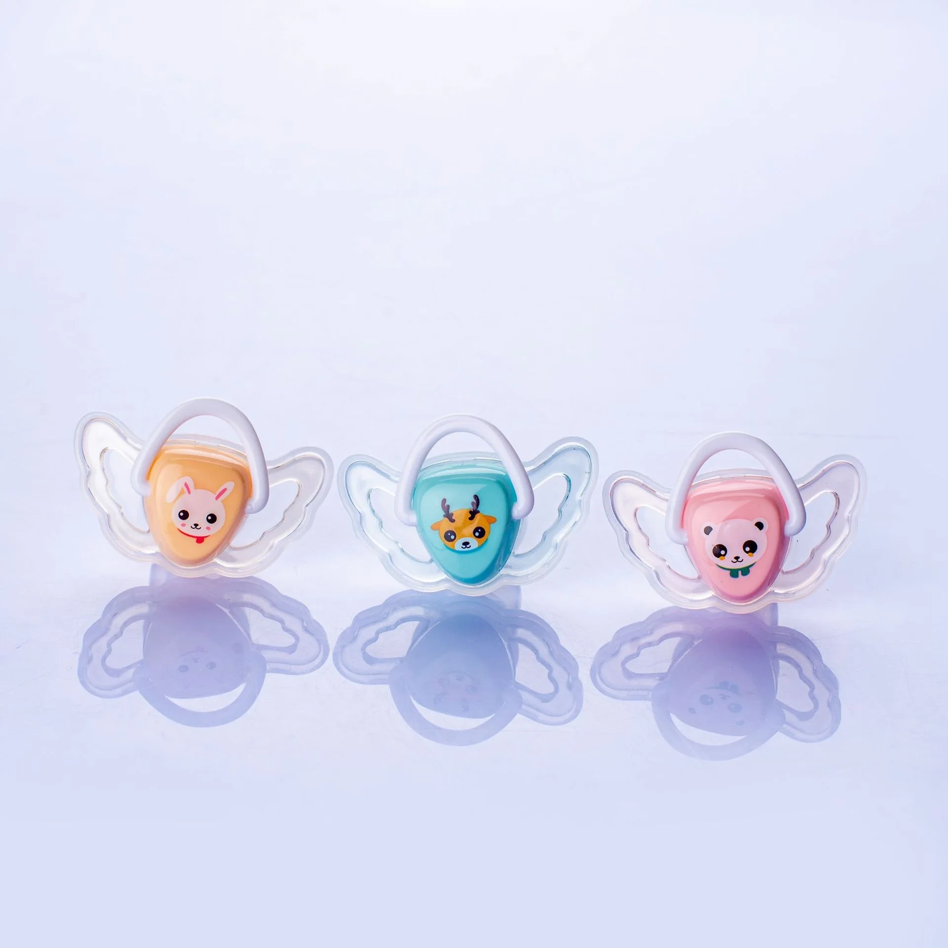 2024 NEW Baby Items 100% Natural Rubber Nipple Newborn Baby Pacifier Wing Style BPA-Free Soother