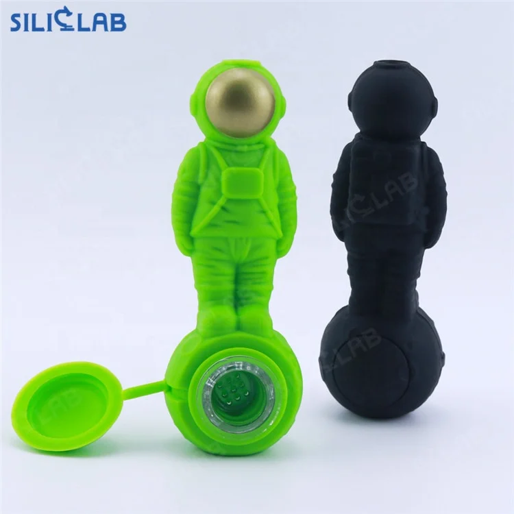 New design weed accessories smoke Hot Sale Astronaut weed pipe silicone blunt holder tobacco smoke pipe