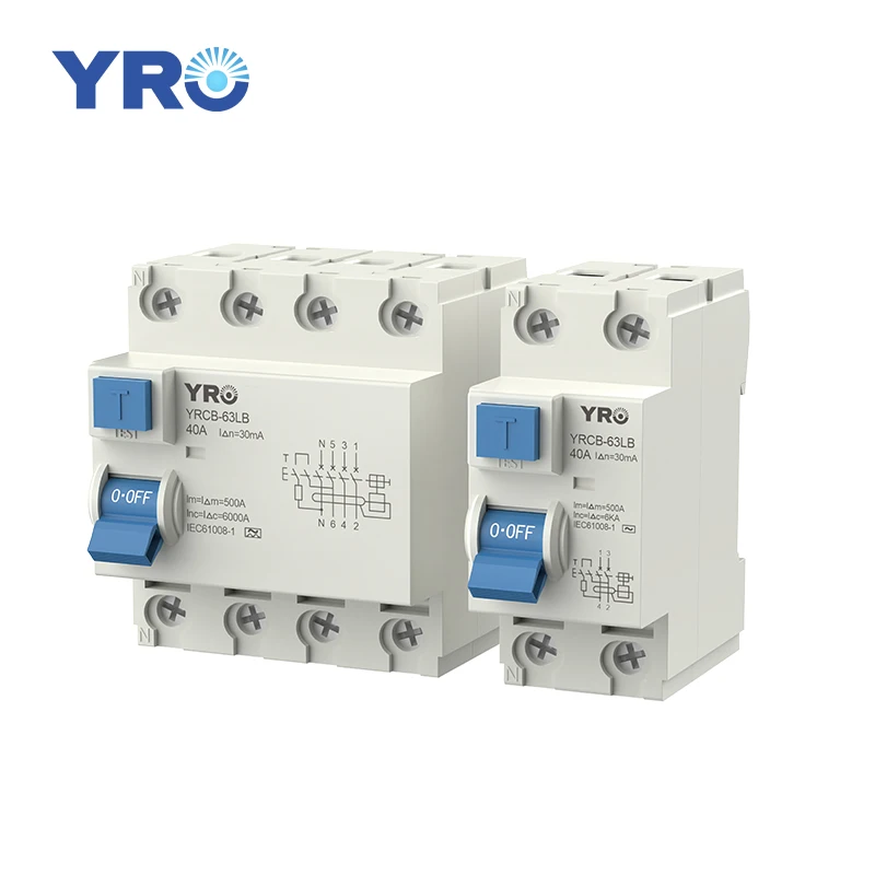 Type AC RCD 230V 400V Earth Leakage Circuit Breakers RCCB Residual Current Breaker 30mA 100mA 6A-100A RCCB for EV Charger