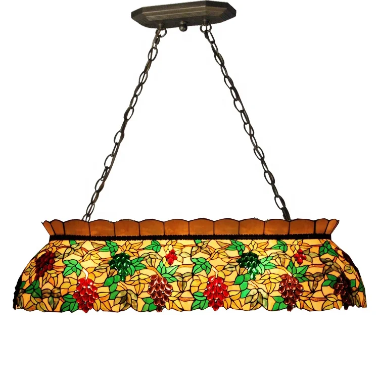 Grape Pattern Pendant Lamp  Dinning Room Bar Hotel Lighting And Decoration Stained Glass Chandelier