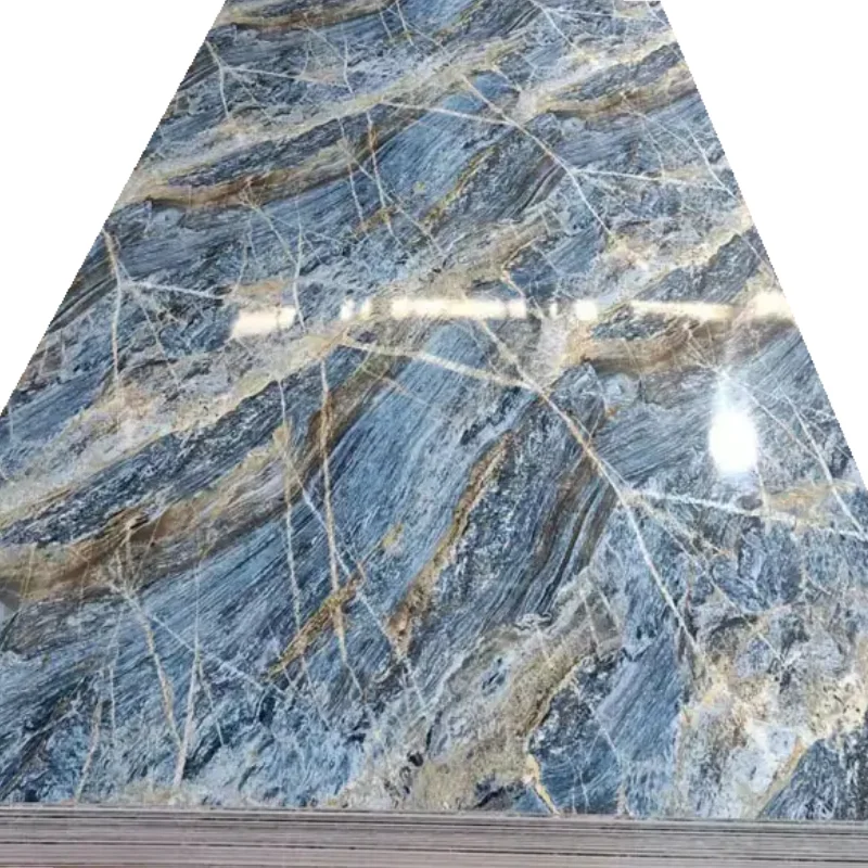 1220X2440X3mm High Glossy UV Coating PVC Marble Sheet for wall