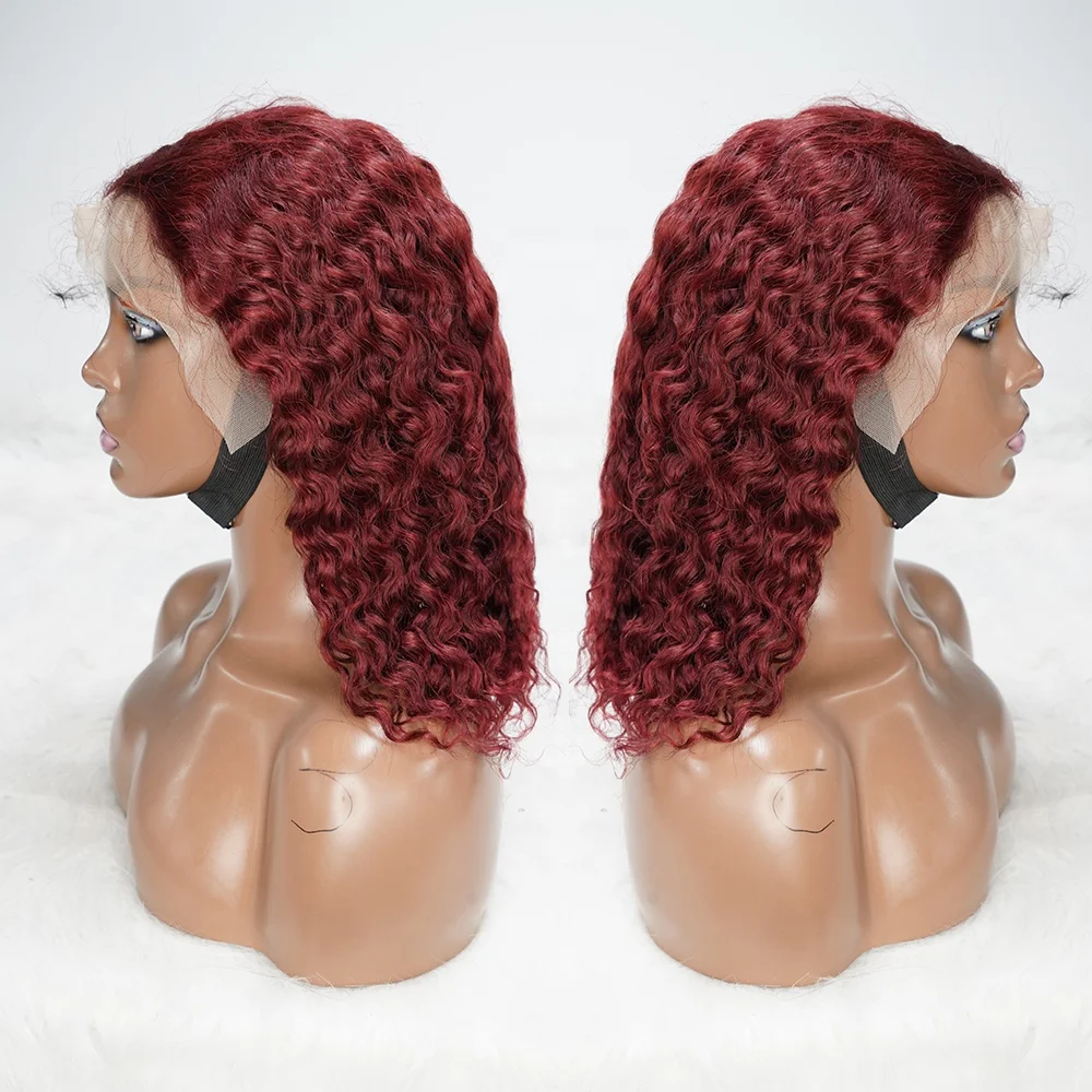 4/350 99j Orange Color Blunt Cut bob Wig double Drawn Human Hair Vietnamese Bone Straight Wigs 1b/27 svolna