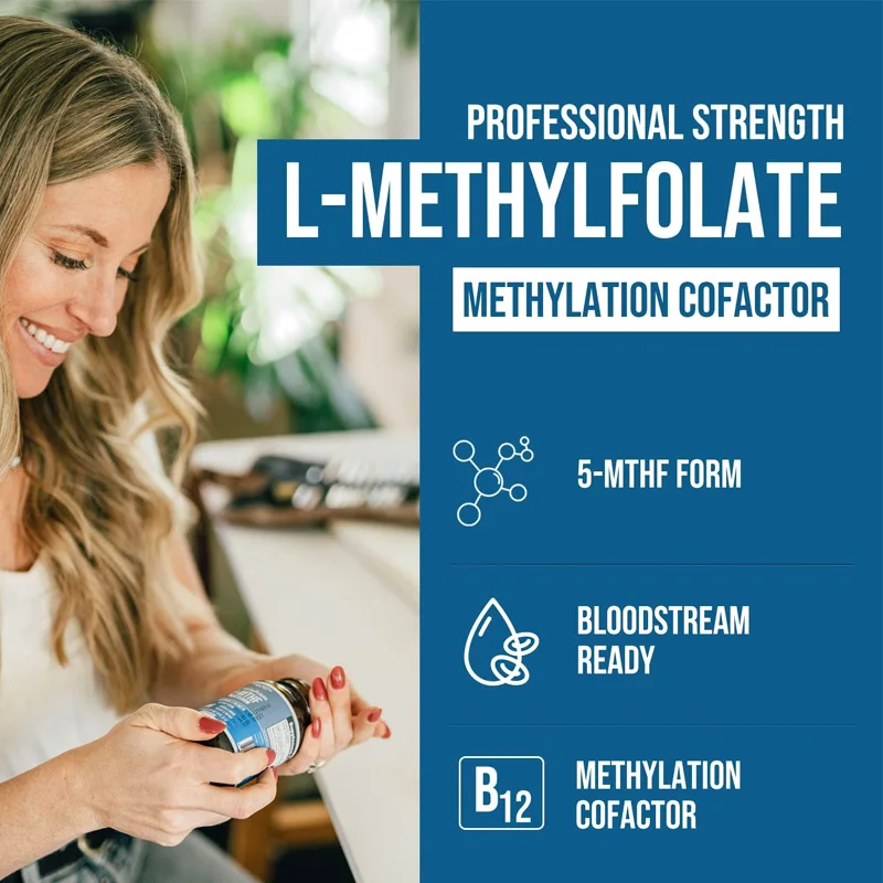 OEM Mood Cognition 4-Methyl B12 Methyl Methacrylate MMA Methylation Issues Supplement For Women L Methylfolate Capsules