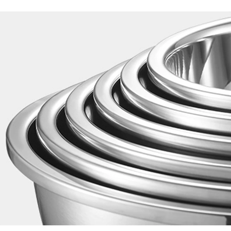 Stainless Steel Rice Washing Mixing Bowls Colander And Kitchen Strainer Drainer Basket Vegetable Fruits Basin