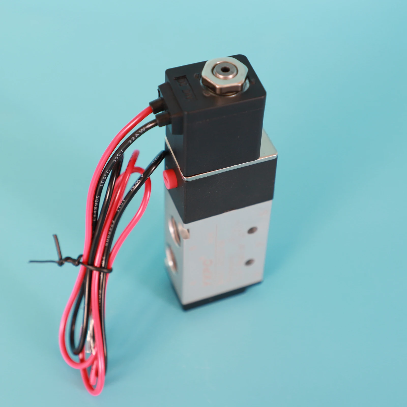 NPT BSP G AC DC 24v 110v 220v 380v  air Push connectors Leading wire 12v 1/4 single 5 way solenoid pneumatic valve