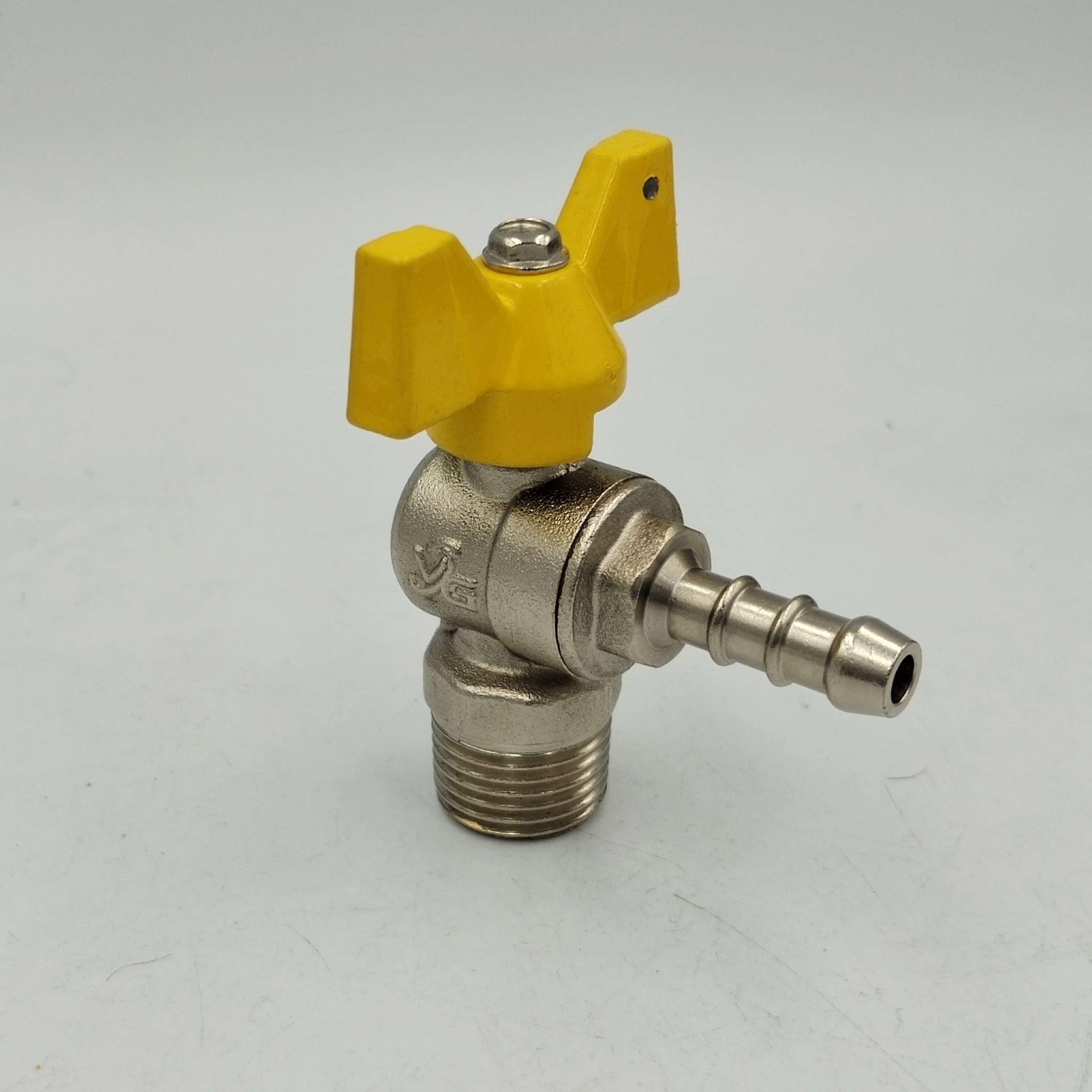 90 Degree Brass Barbed Gas Valve for LPG 1/2 Inch Forged Brass Pressure Reducing Valve