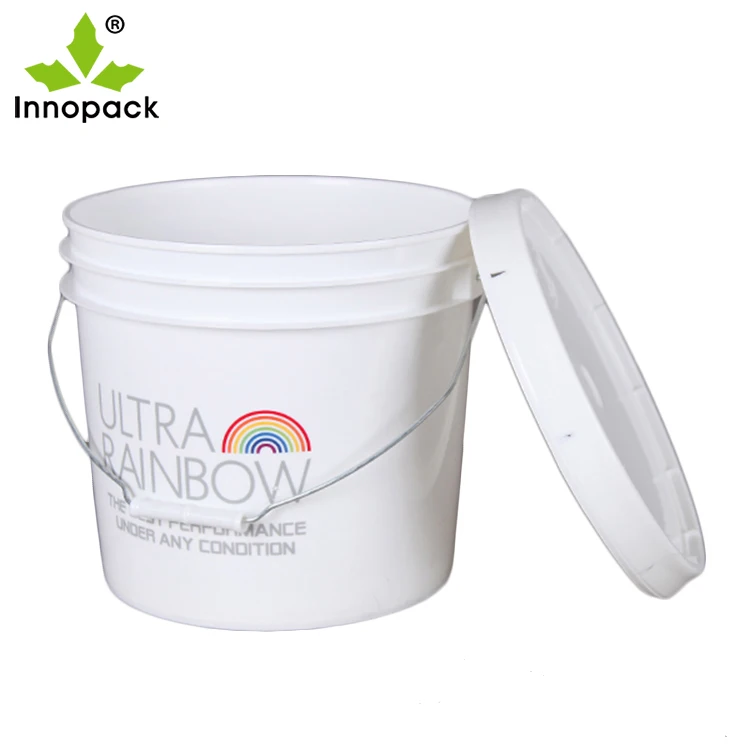 food grade plastic PP bucket manufacturer 4 litre 1 gallon pail with plastic handle lid