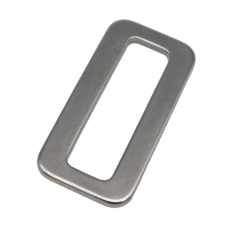 Stainless Steel Webbing Belt Buckle Rectangle Ring Buckle Loops For safety Belt Accessories