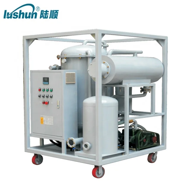 LUSHUN Brand Mobile Vacuum Turbine Used Oil Machine Vacuum Oil Purifier Recycling Lubricating Oil Plant