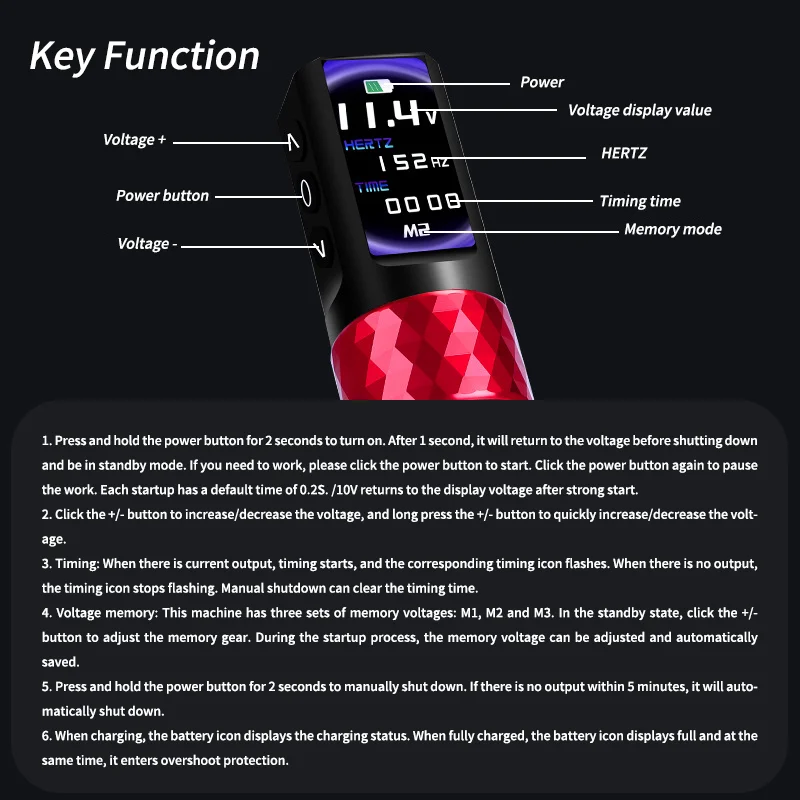 POPEIRONS F6 rotary tattoo pen Supplies New Tattoo Permanent Makeup Machine pen tattoo machine