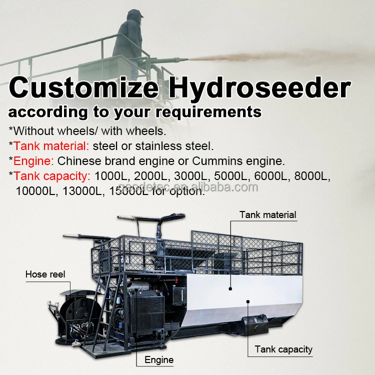 10000L 2640Gallon large capacity hydroseeder grass mulcher hydro mucher for lawn