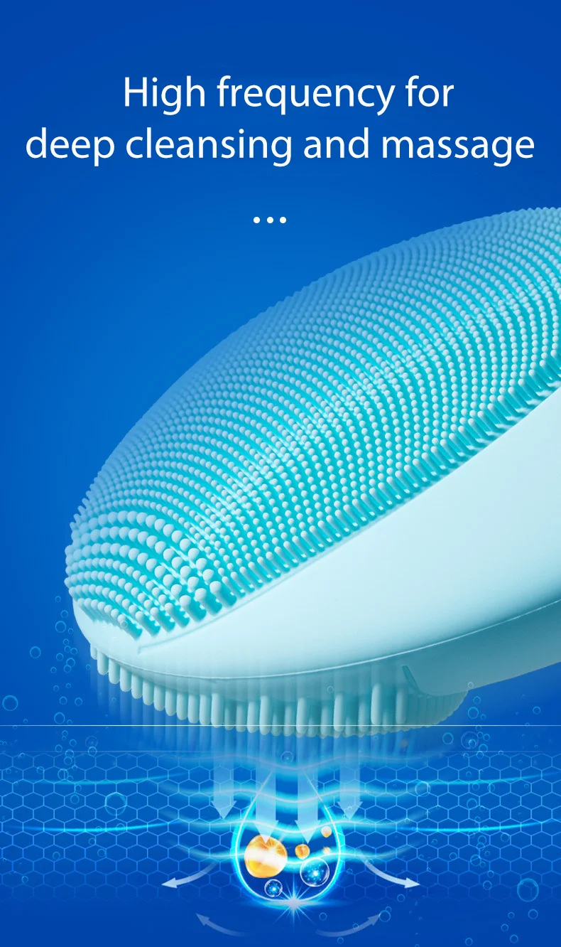 Hot Sales Rechargeable Deep Cleaning Face Set Facial Cleansing Electric Cleaning Brush