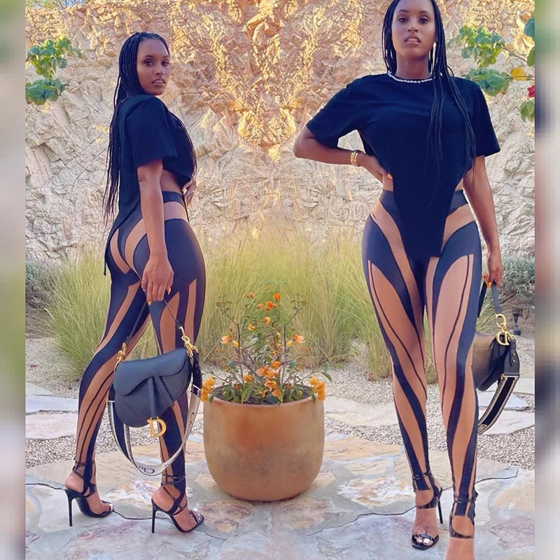 Bomblook Fashion Pattern Print Leggings Pants Women Casual Wholesale Jogger Pants Activewear K21PT289